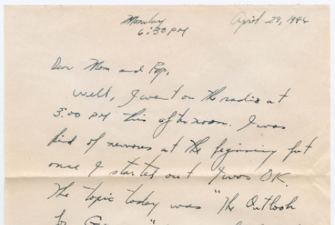 Letter from Tadashi Ishida to Mr. & Mrs. Y Ishida (ddr-densho-535-356)