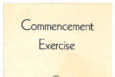 Program, commencement exercises (ddr-csujad-48-58)