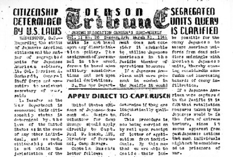 Denson Tribune Vol. II No. 26 (March 31, 1944) (ddr-densho-144-156)