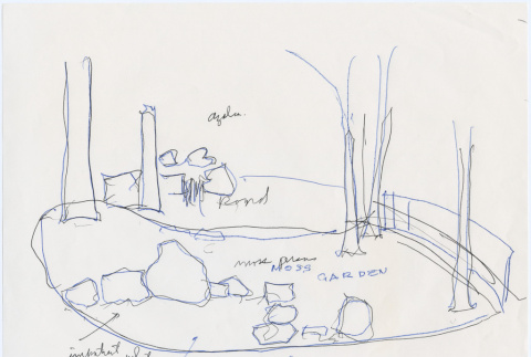 Sketch of a garden at the Teich project (ddr-densho-377-240)