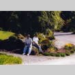 Tom and Al Kubota sitting in the Garden (ddr-densho-354-404)