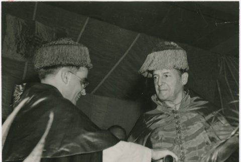 General MacArthur receiving doctorate degree (ddr-densho-299-133)