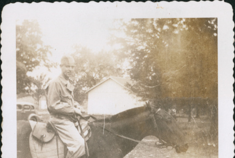 Man riding horse (ddr-densho-434-460)