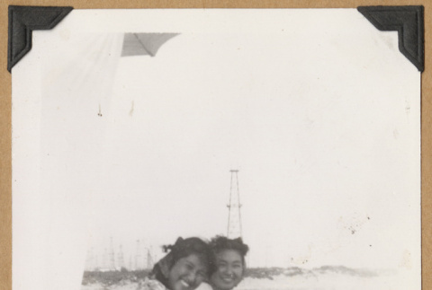 Two women on a beach (ddr-densho-542-205)