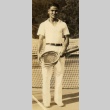 Setsuo Nakano, a tennis player posing with rackets (ddr-njpa-4-1265)