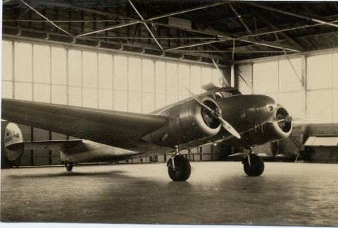 Amelia Earhart's Lockheed Electra 10E in a hangar (ddr-njpa-1-1355)