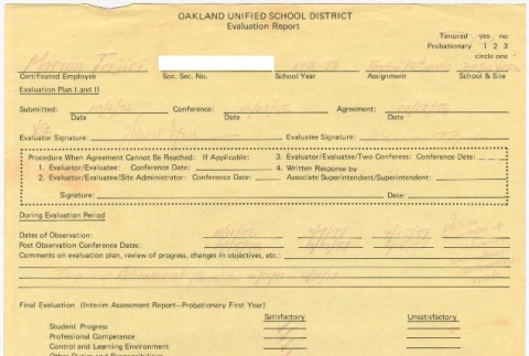Oakland Unified School District Evaluation Report (ddr-densho-338-345)