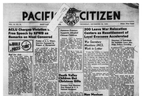 The Pacific Citizen, Vol. 15 No. 30 (December 24, 1942) (ddr-pc-14-29)
