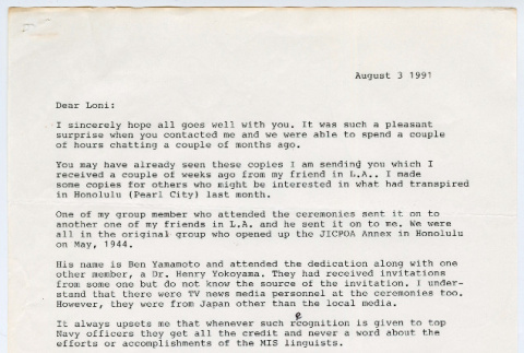 Letter from Nobuo Furuiye to Loni Ding (ddr-densho-1007-1089)