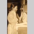 Shuhei Nishida's fiancee on the phone (ddr-njpa-4-1434)