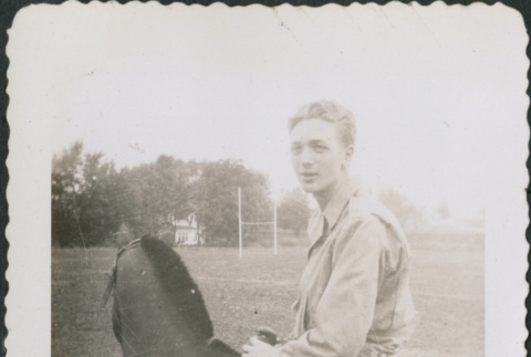 Man riding horse (ddr-densho-434-455)