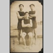 Three Japanese men in bathing suits (ddr-densho-259-169)