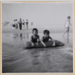 Two boys playing at beach (ddr-densho-522-288)
