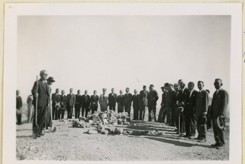 Group gathered for Honor Roll groundbreaking (ddr-densho-37-1188)