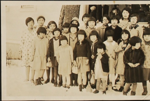 Nisei girls at the Japanese Community Hall (ddr-densho-259-175)