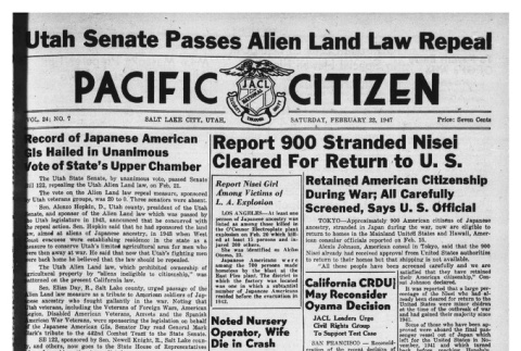 The Pacific Citizen, Vol. 24 No. 7 (February 22, 1947) (ddr-pc-19-8)
