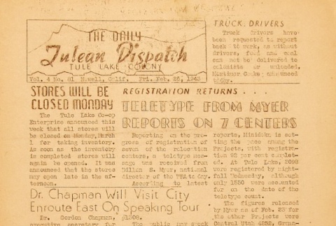 Tulean Dispatch Vol. 4 No. 81 (February 26, 1943) (ddr-densho-65-168)