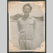 George Taketa outside barracks (ddr-densho-463-71)