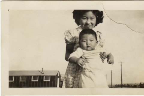Two children at Rohwer concentration camp (ddr-densho-331-6)