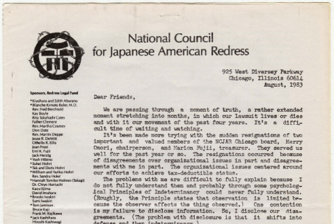 National Council for Japanese American Redress Newsletter (ddr-densho-352-79)