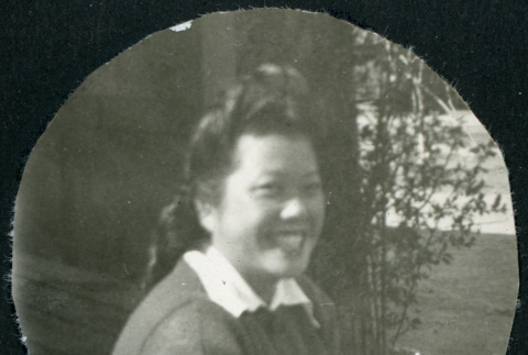 Photograph of Mitzie, the secretary and interpreter for PHN (ddr-csujad-47-185)