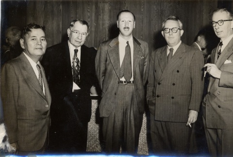 John H. Wilson posing with four men (ddr-njpa-2-907)