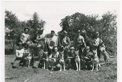 Merrill's Marauders with K-9 dogs (ddr-densho-1007-238)