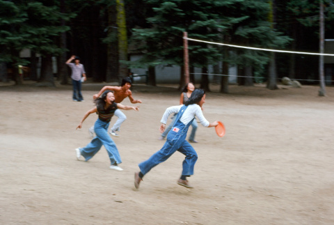 Campers playing frisbee (ddr-densho-336-911)