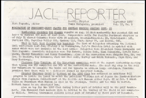 Seattle Chapter, JACL Reporter, Vol. IX, No. 9, September 1972 (ddr-sjacl-1-146)