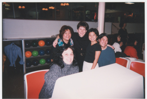 Staff photo at bowling alley (ddr-densho-506-69)