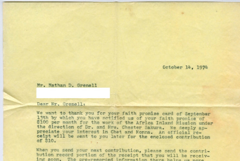 Letter from Geraldine E. Vincent to Nathan D. Grenell (ddr-densho-523-678)