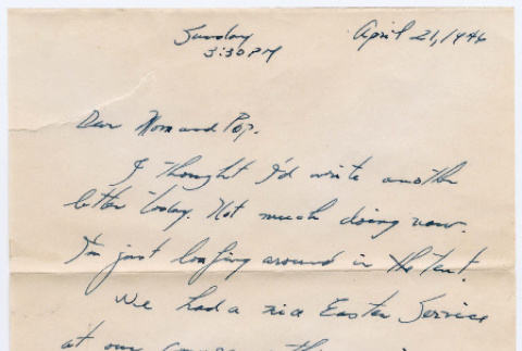 Letter from Tadashi Ishida to Mr. & Mrs. Y Ishida (ddr-densho-535-352)