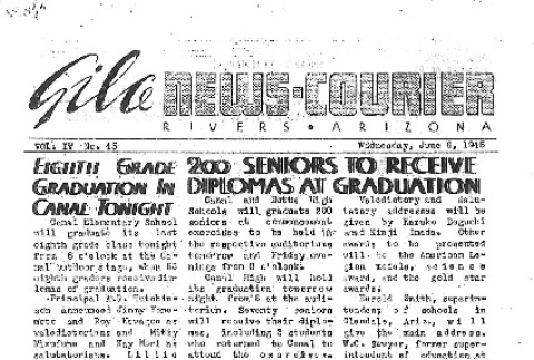 Gila News-Courier Vol. IV No. 45 (June 6, 1945) (ddr-densho-141-404)