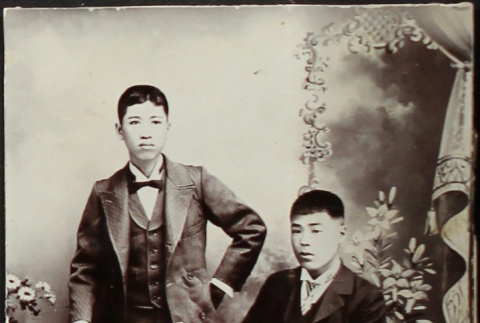Portrait of two young men in Japan (ddr-densho-259-61)