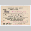 Commissary Store Permit for Charles Roeslin Jr. and Mitsuye Takemiya (ddr-densho-550-76)