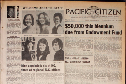 Pacific Citizen, Vol. 76, No. 12, (March 30, 1973) (ddr-pc-45-12)