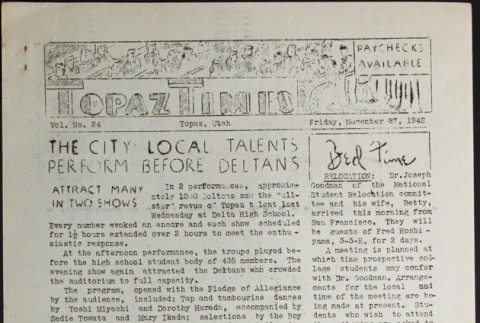 Topaz Times Vol. I No. 24 (November 27, 1942) (ddr-densho-142-34)
