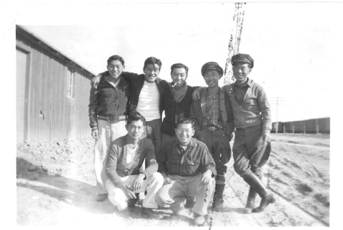 Japanese American men in camp (ddr-densho-157-24)