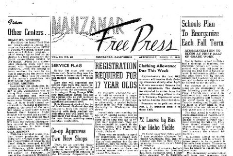 Manzanar Free Press Vol. III No. 28 (April 7, 1943) (ddr-densho-125-119)