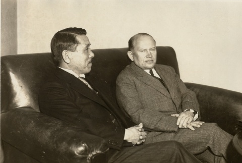 Konstantin Yurenev and another man seated on a couch (ddr-njpa-1-2637)