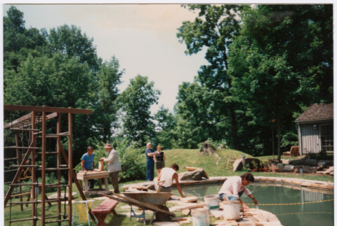 Pool edge construction (ddr-densho-377-2674)