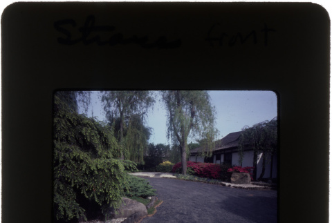 The front driveway and garden at the Straus project (ddr-densho-377-608)