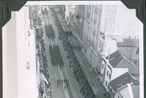 View of military parade from above (ddr-ajah-2-613)