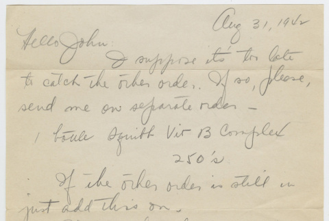 Letter from David Miyamoto to John Bonomi (ddr-janm-21-25)