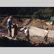 Pouring concrete for Stroll Garden pond (ddr-densho-354-1818)