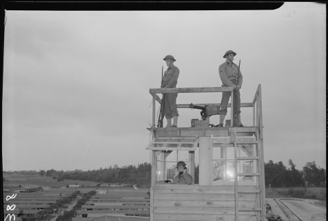 Military police on watchtower (ddr-densho-37-393)