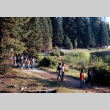 Campers hiking around Lake Sequoia (ddr-densho-336-334)