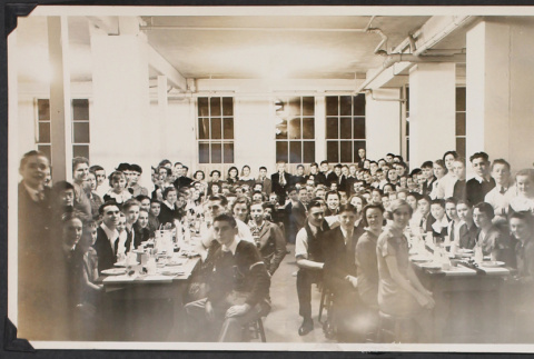 Large group at banquet tables (ddr-densho-493-122)