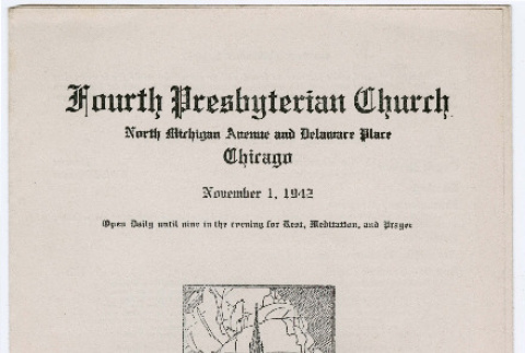 Bulletin for Fourth Presbyterian (ddr-densho-446-31)