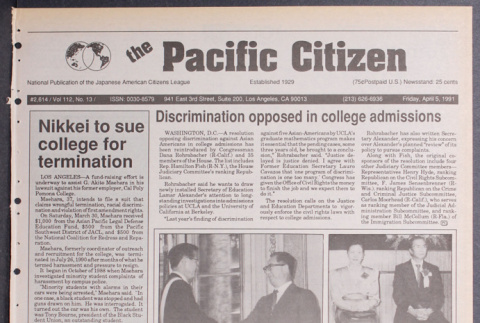 Pacific Citizen, Vol. 112, No. 13 [April 5, 1991] (ddr-pc-63-13)